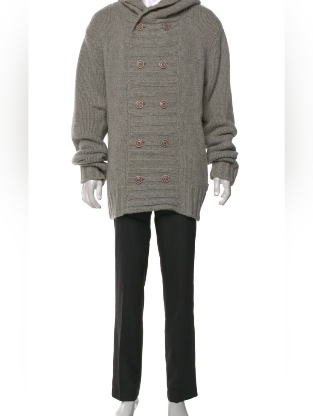 Diesel Vintage Wool Gray Cardigan Size X-Large